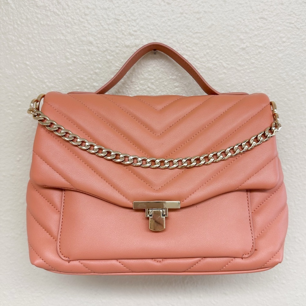 A New Day Peach Target Purse with Chain Detail
